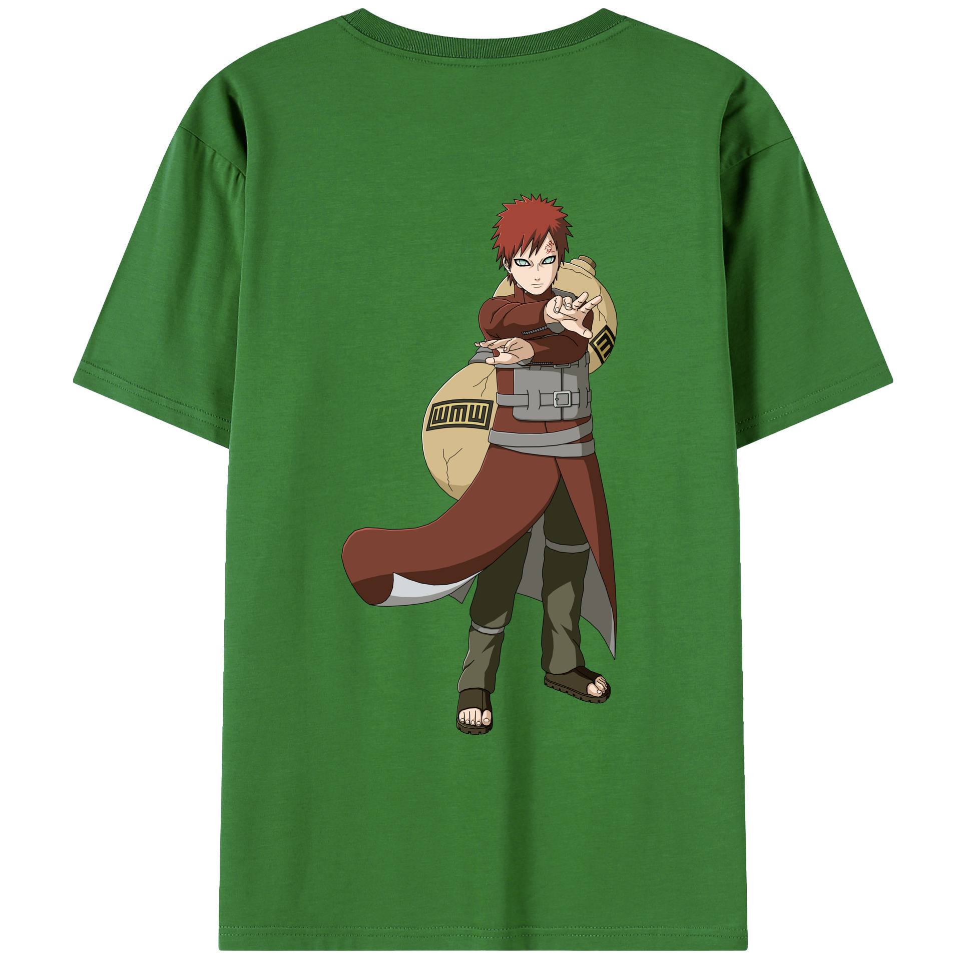 （画像用） NARUTO -ナルト- ガアラ Gaara レディース半袖Tシャツ(バックプリント)
